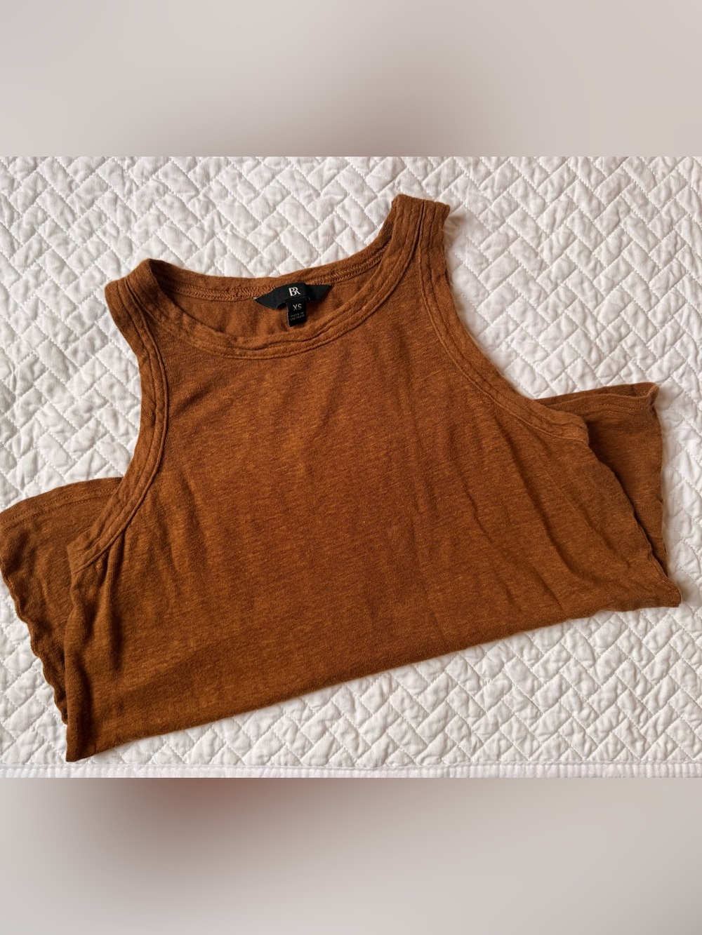 Banana Republic 100% Linen Rust Brown Sleeveless Top - Picture 2 of 4